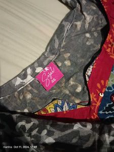 Chic Red Floral Kurti