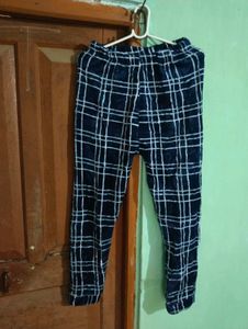 length 38,Cozy Plaid Pajama Bottoms