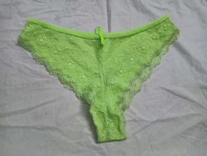 💛 Lime Green Lace Bikini Briefs