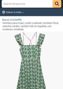 Green Floral Midi Dress