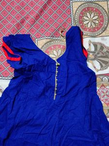 Anarkali Navy Blue Kurti