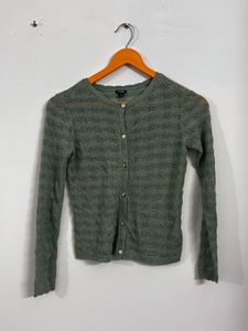 Chic Green Crochet Knit top