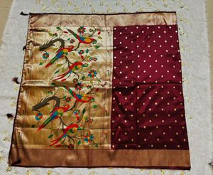 New muniya paithani saree with blouse piece