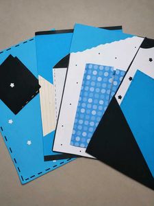 Abstract Blue & Black Wall Art