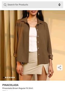 Pinacolada Brown Shirt for Women