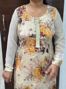 Elegant Floral Kurta Set with Dupatta