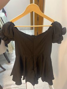 Chic Black Puff Sleeve Mini Dress