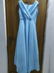 Aayu Women Fit And Flare Light Blue Dress