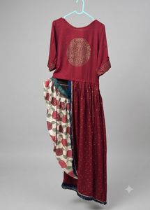 Kajal Maroon Dhoti Style Kurti/ Dres