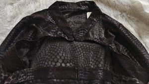 Reptile Mesh Cut-Out Wrap Top