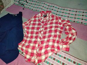 - Navy &amp; check any 1 shirt