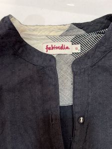 Fabindia Black Cotton Tunic Top