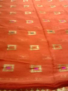 Orange Chiffon Saare
