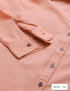 Roadster Peach Solid Casual Shirt