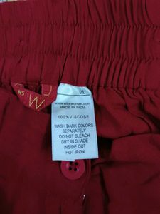W Red palazzo Trousers