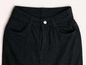 Black Cargo Pants with Buckles
