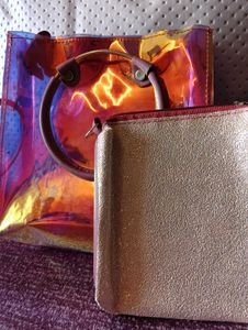 Iridescent Transparent hand Bag
