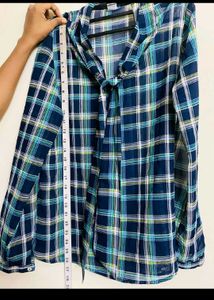 Chic Plaid Bow Blouse