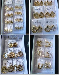4 pairs anti tarnish earrings + some studs