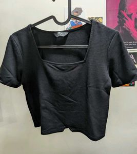 MAX Stylish Black Crop Top