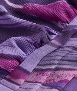 H&amp;M Purple Abstract Print One-Shoulder Cropped Tie