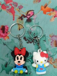 Minnie Mouse &amp; Hello Kitty Keychains