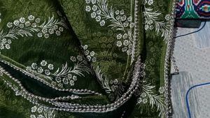 Dark Olive Colour Saree