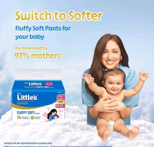 2 Packs Of 32 Little's Premium Diapers - M