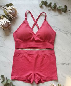 Coral Seamless Lingerie Set