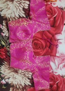 Pink & Gold Brocade Blouse