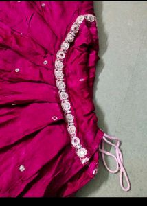 navratri Pink Lehenga Choli Set with free duppta