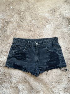 Distressed Denim Shorts