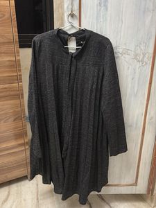 Chic Grey Textured Dress