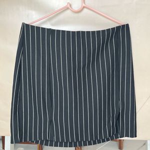 Striped Black Mini Skirt