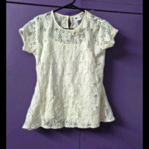 Elegant White Lace Top