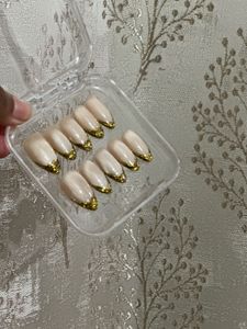 Nude Gold French Press-On Nails