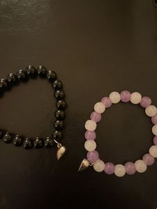 Couple Bracelets with Heart Charm