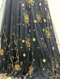 Elegant Black &amp; Gold Lehenga Choli