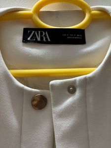 Zara Off-White Longline Blazer