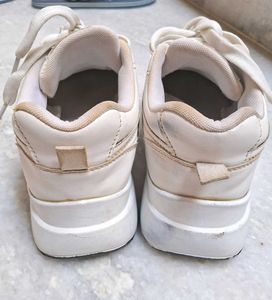Stylish White Platform Sneakers