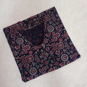 Ajrakh Print Dyed Cotton Tops (Combo of 2)