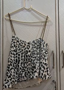 Sparkly Leopard Print Camisole Top