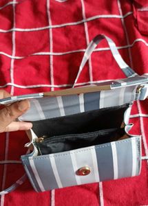 Striped Crossbody Bag