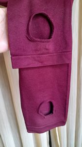Maroon Gym set of leggings and tank top