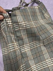 Plaid Spaghetti Strap Dress 34+