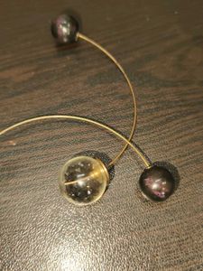 Beaded thread earrings