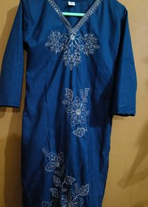 Embroidered Teal Kurta