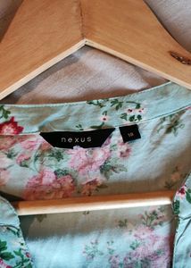 Blue Floral Top Size XL-XXL