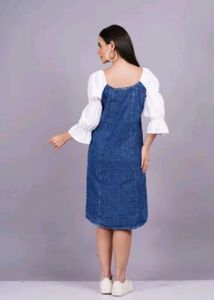 Cute Bow Denim Dress