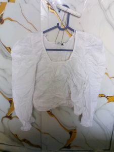 White Smocked Peasant top